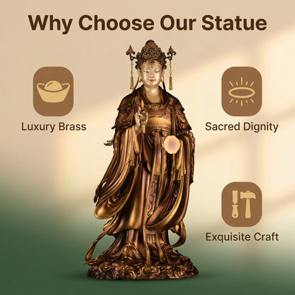 Premium antique bronze deity statue for worship and home display