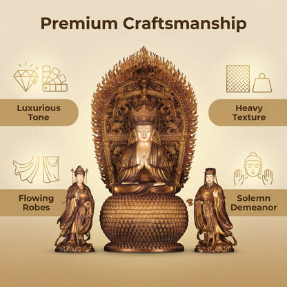 Patung Buddha Vairocana Tembaga Antik